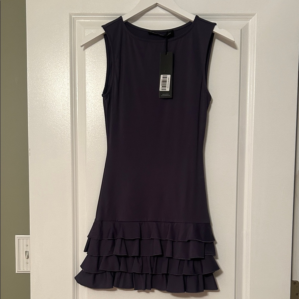 Lioness blue Ruffled Mini Dress